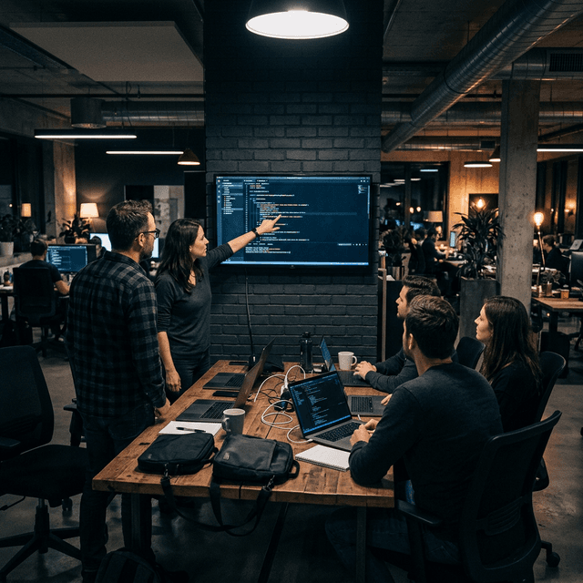 Team collaborating on job applications